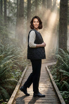 Lia | Diamond-quilted Sleeveless Bodywarmer Vest with Snap Closure