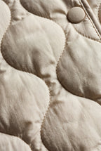 Lia | Diamond-quilted Sleeveless Bodywarmer Vest with Snap Closure