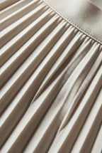 Alessia | High-waisted A-line Pleated Midi Skirt For Women