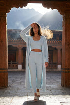 Lisa | Longline Cardigan 3-piece Ribbed Loungewear Set