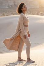 Lisa | Longline Cardigan 3-piece Ribbed Loungewear Set