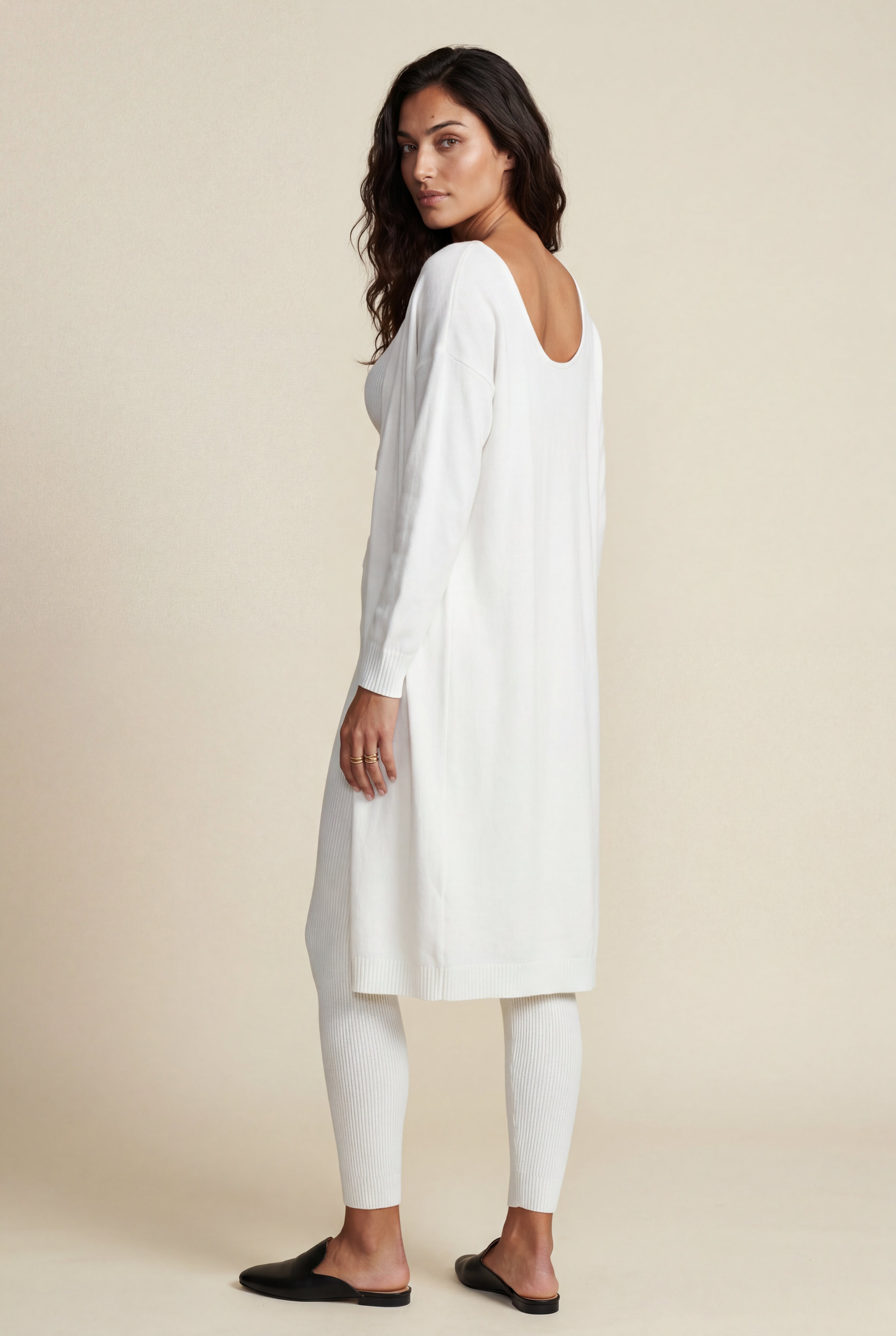 Lisa | Longline Cardigan 3-piece Ribbed Loungewear Set