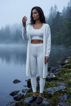Lisa | Longline Cardigan 3-piece Ribbed Loungewear Set