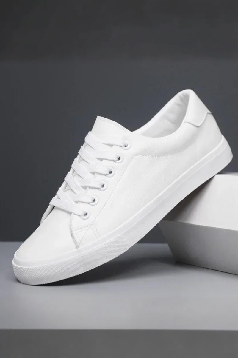 Liam | Minimalist Faux Low-top Lace-up Sneakers
