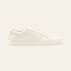 Gio | Minimalist Low-top White Sneakers with Tan Lining