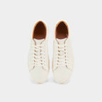 Gio | Minimalist Low-top White Sneakers with Tan Lining