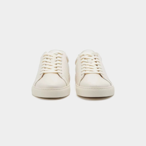 Gio | Minimalist Low-top White Sneakers with Tan Lining