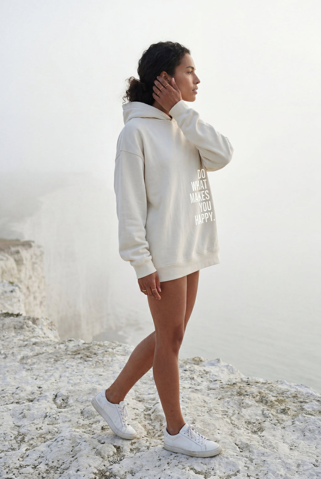 Lia | Motivational Back Print Oversized Graphic Hoodie