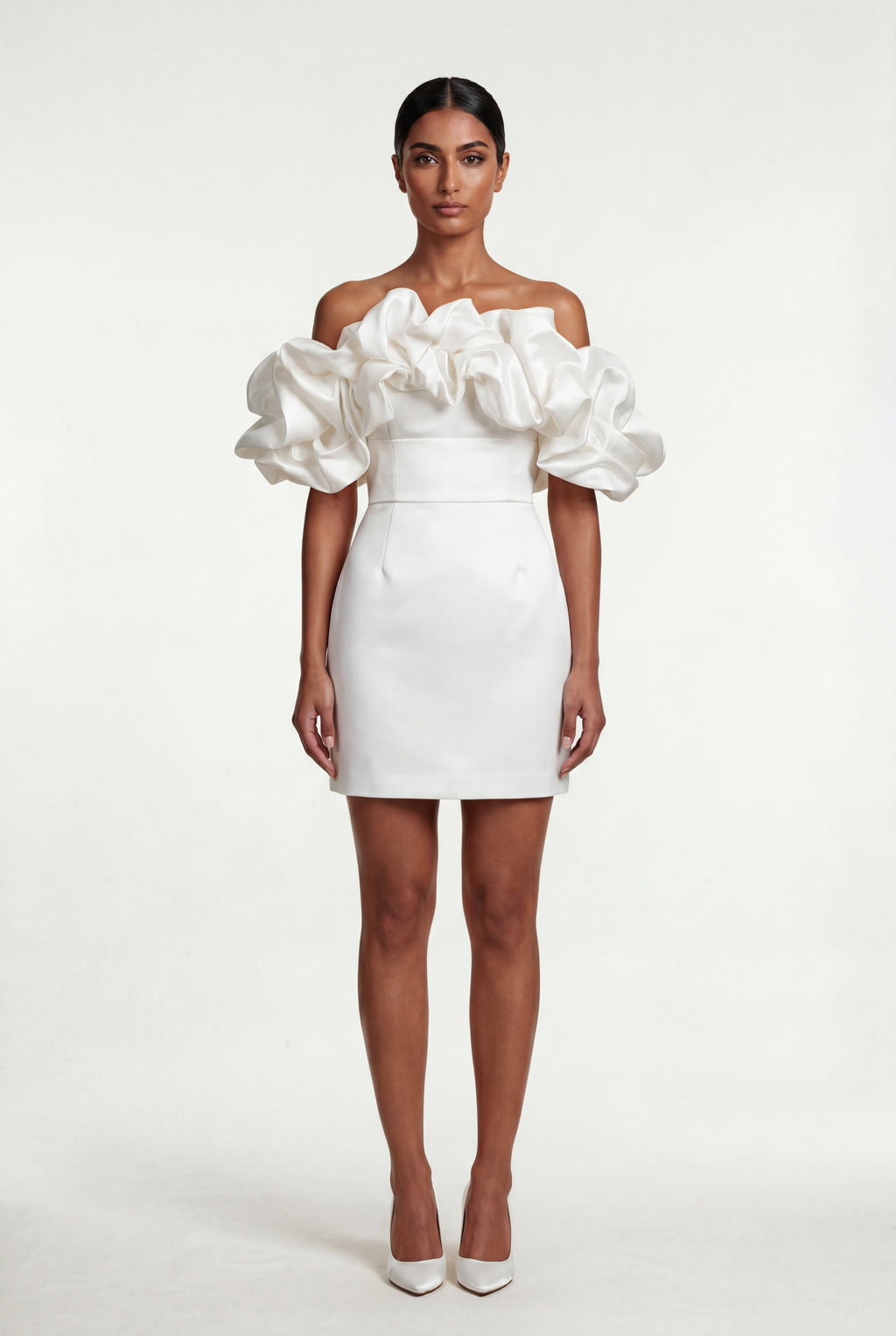 Elcevi | Off-shoulder Ruffle Mini Dress For Women