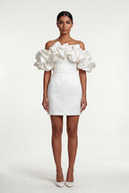 Elcevi | Off-shoulder Ruffle Mini Dress For Women