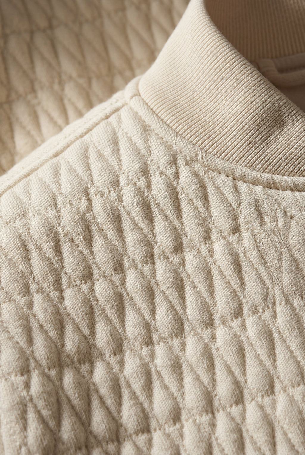 Quilted Bomber Jacket with Ribbed Trim | Senna