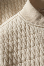 Quilted Bomber Jacket with Ribbed Trim | Senna