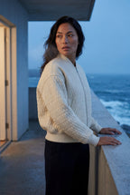 Quilted Bomber Jacket with Ribbed Trim | Senna