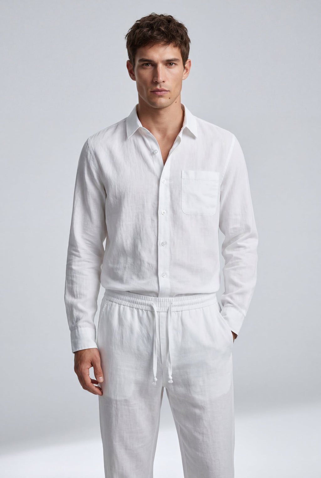 Liam | Relaxed Button-down Shirt and Drawstring Trouser Set