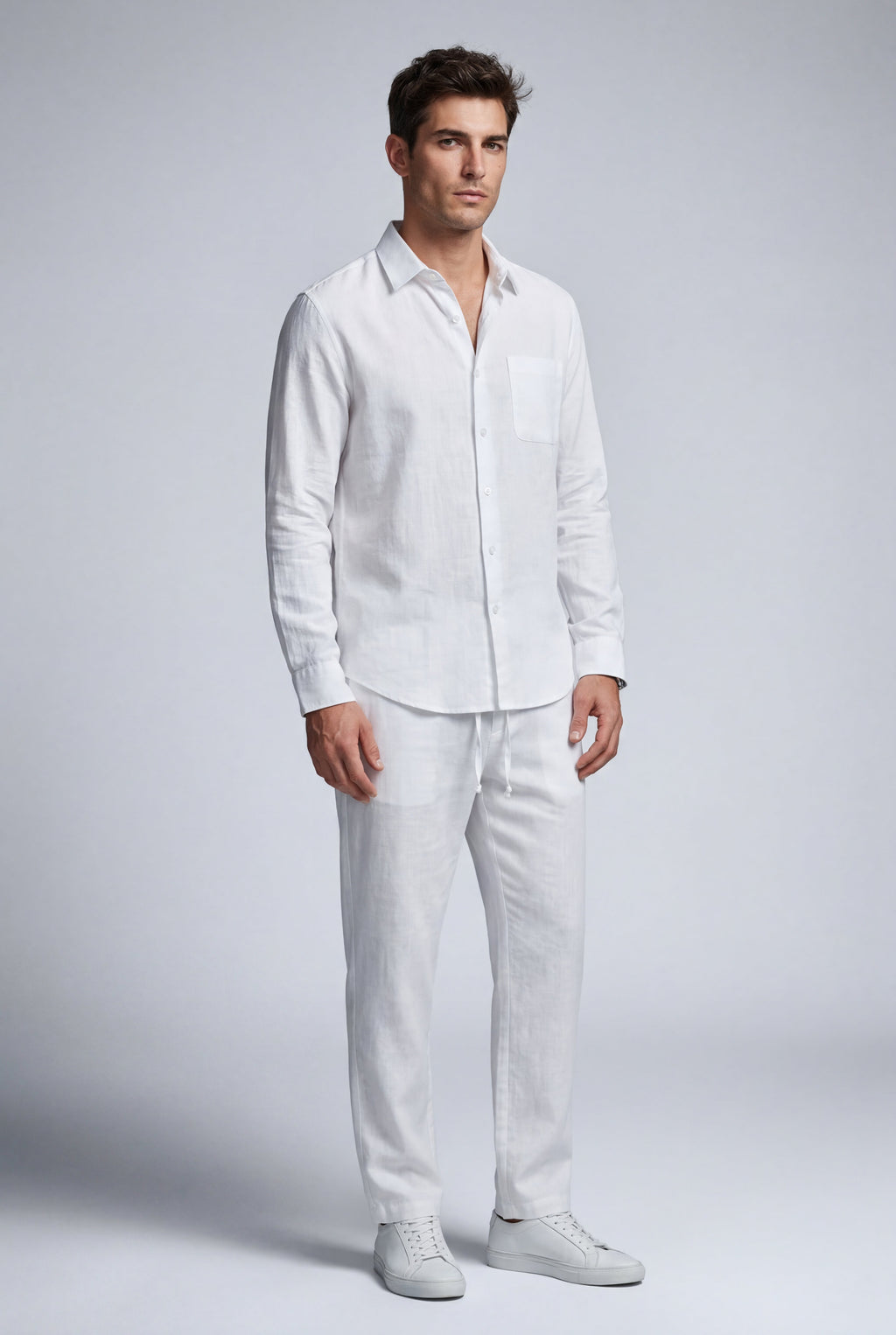 Liam | Relaxed Long-sleeve Shirt and Drawstring Pants Set