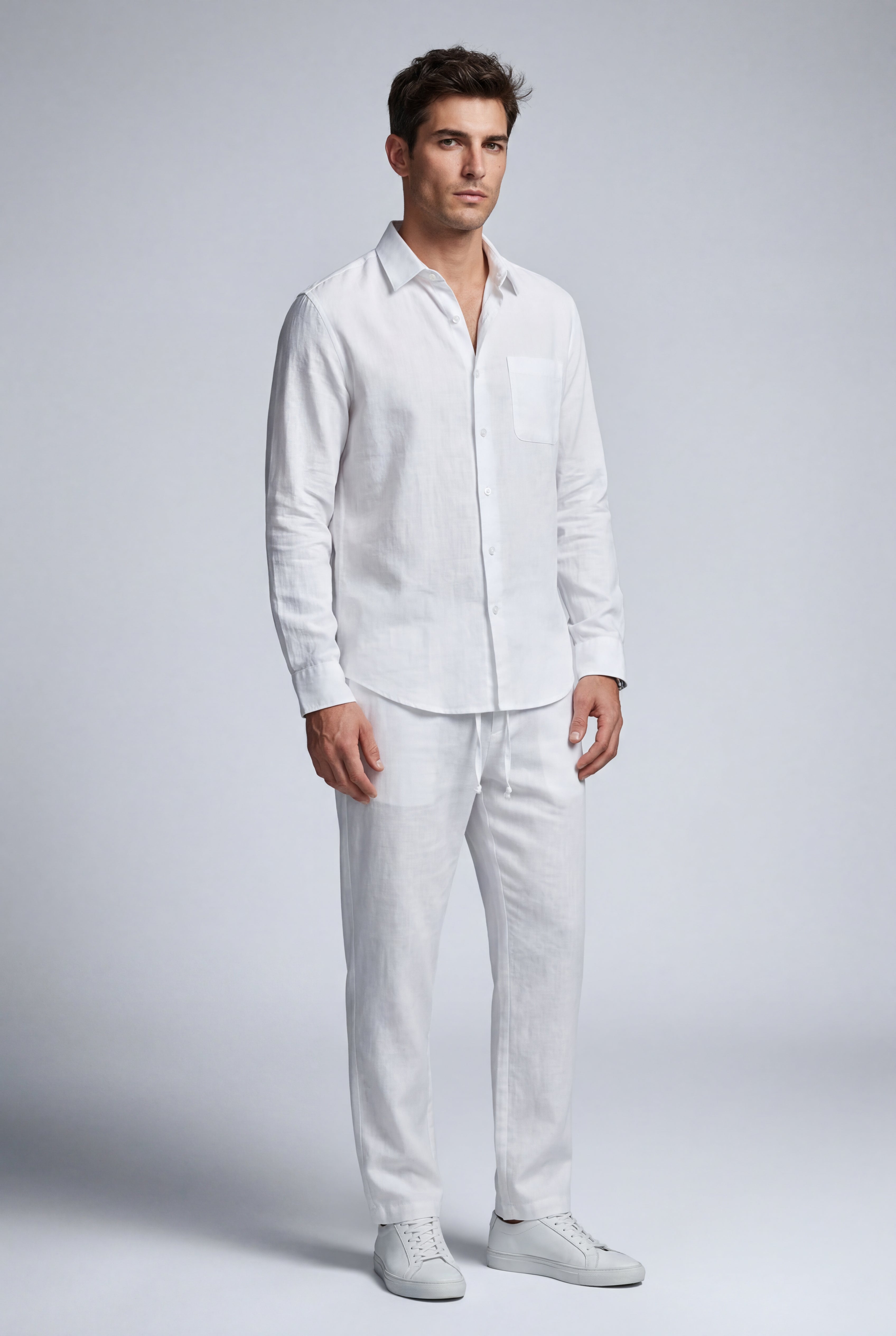 Liam | Relaxed Long-sleeve Shirt and Drawstring Pants Set