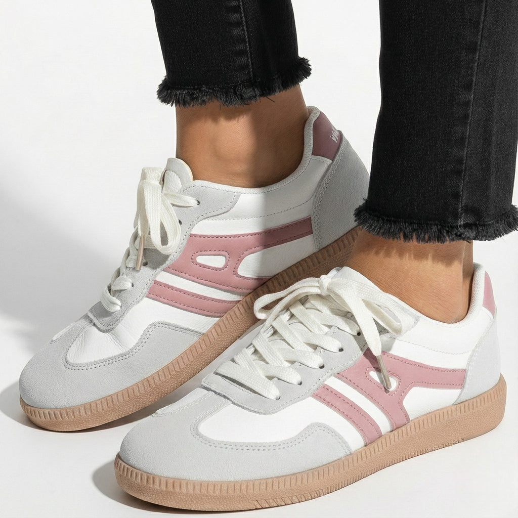 Lia | Retro Color-block Low-top Casual Sneakers