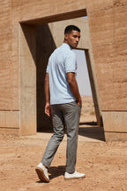 Ribbed Mock Neck Short Sleeve Sweater Shirt | James