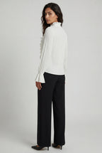 Lisa | Ruffled Pleated Blouse with Fluted Cuffs