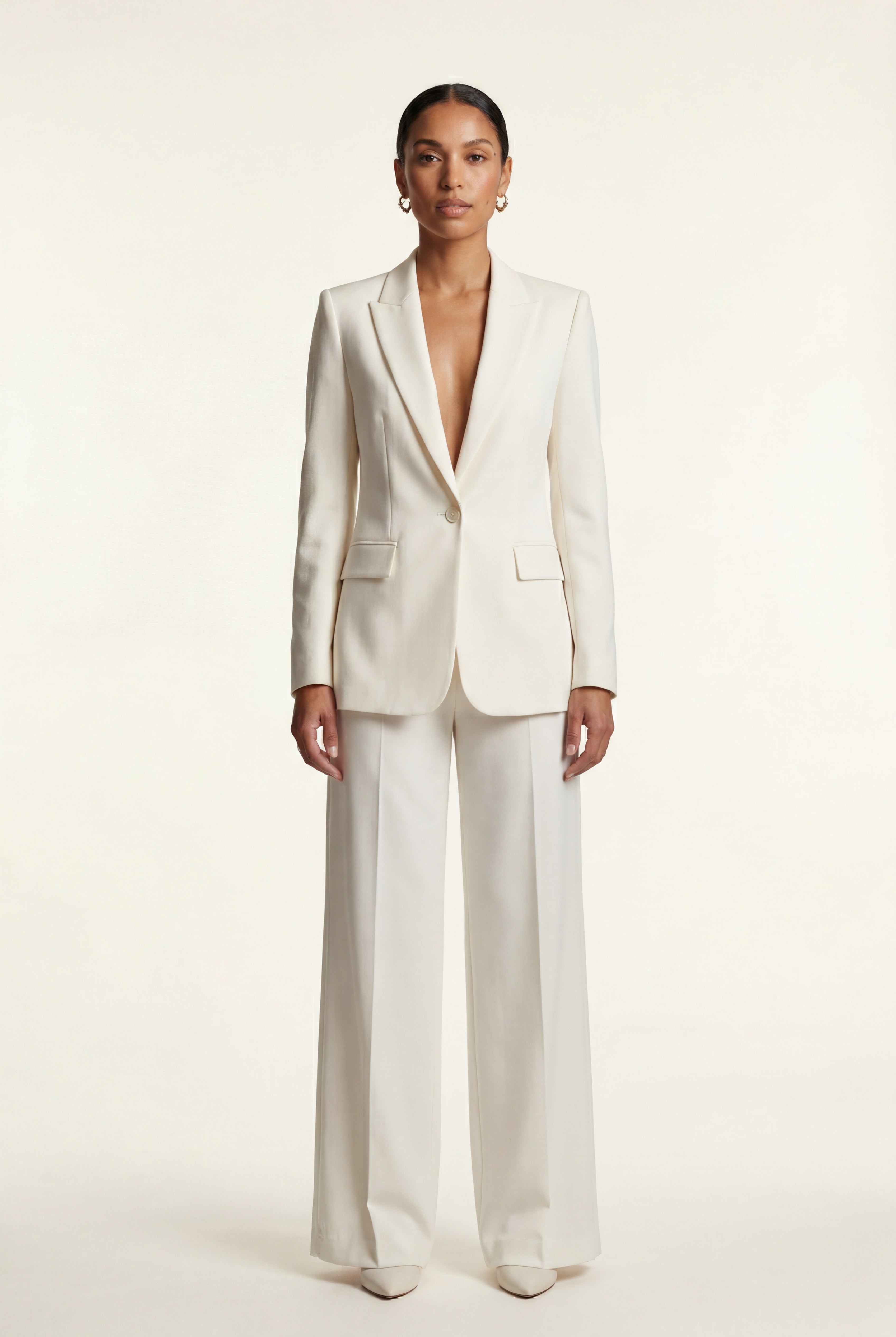 Elcevi | Single-breasted Tailored Blazer and Trouser Set
