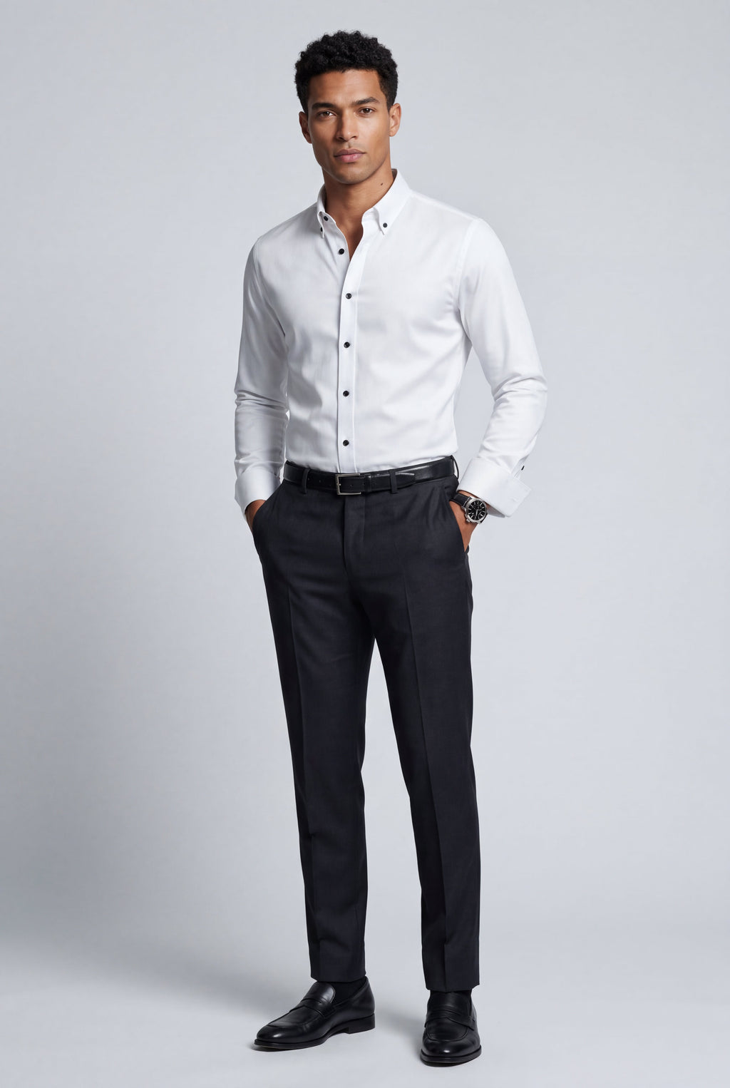 Gio | Slim Fit Classic Collar Long Sleeve Button-up Shirt