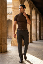 Kian | Slim Fit Short Sleeve Turtleneck Shirt