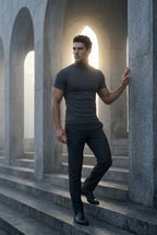 Kian | Slim Fit Short Sleeve Turtleneck Shirt