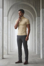 Kian | Slim Fit Short Sleeve Turtleneck Shirt