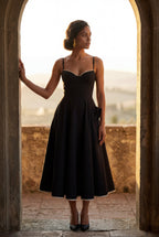 Alyssa | Sweetheart Neckline Fit and Flare Midi Cocktail Dress For Women