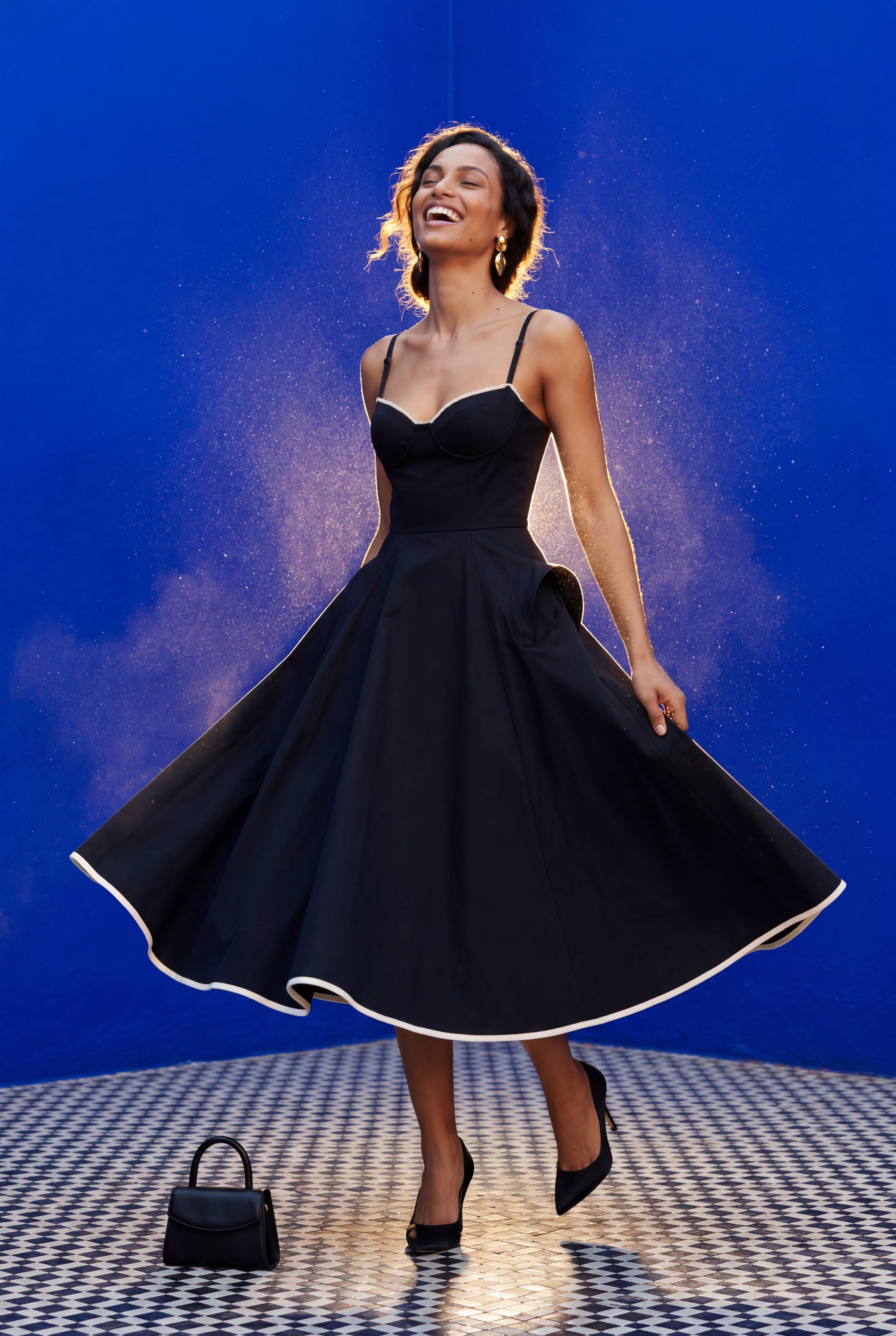 Alyssa | Sweetheart Neckline Fit and Flare Midi Cocktail Dress For Women