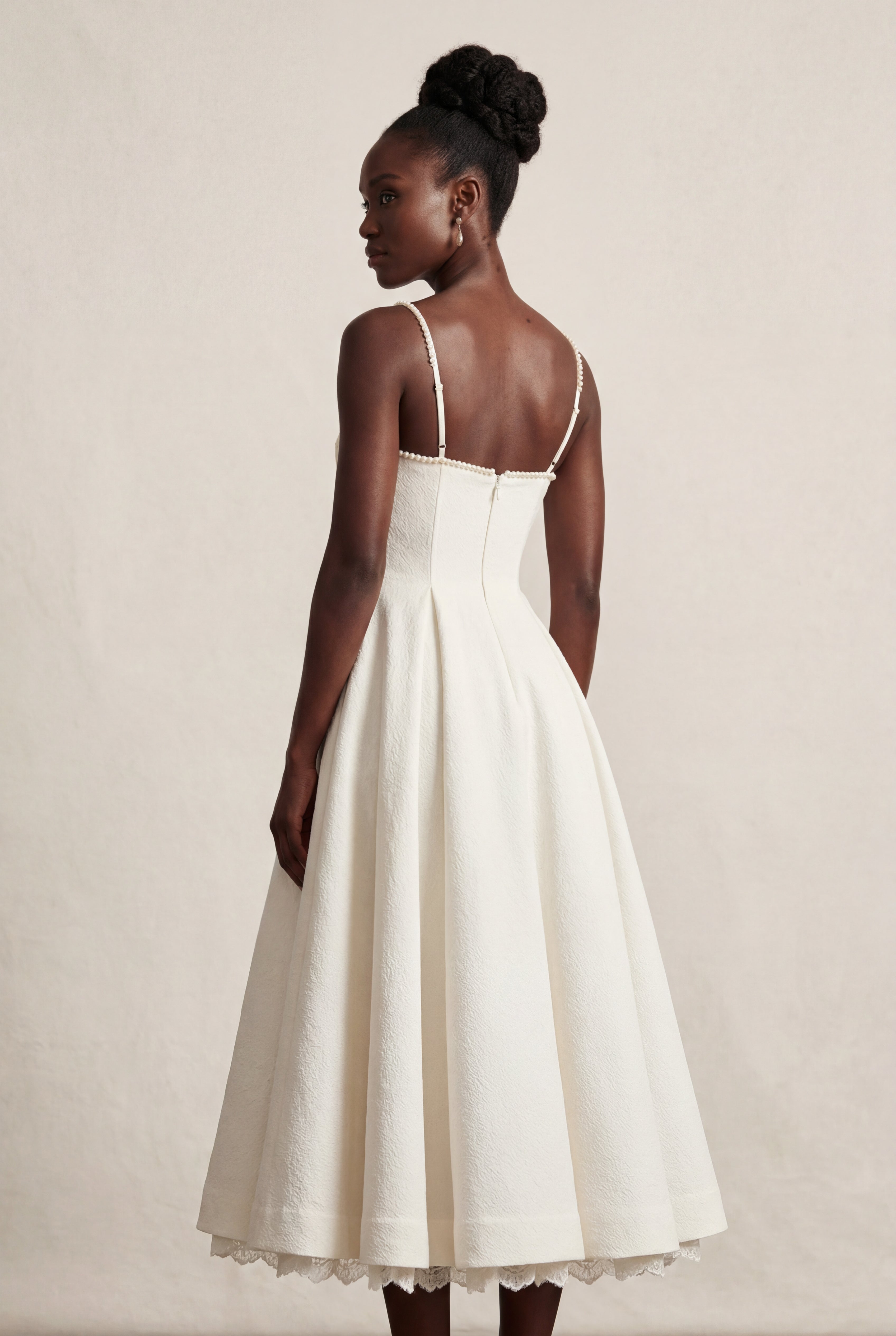 Alyssa | Sweetheart Neckline Fit and Flare Midi Cocktail Dress For Women