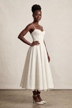 Alyssa | Sweetheart Neckline Fit and Flare Midi Cocktail Dress For Women