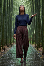 Lia | Wide-leg High-waisted Tailored Trousers with Pleats