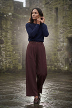 Lia | Wide-leg High-waisted Tailored Trousers with Pleats