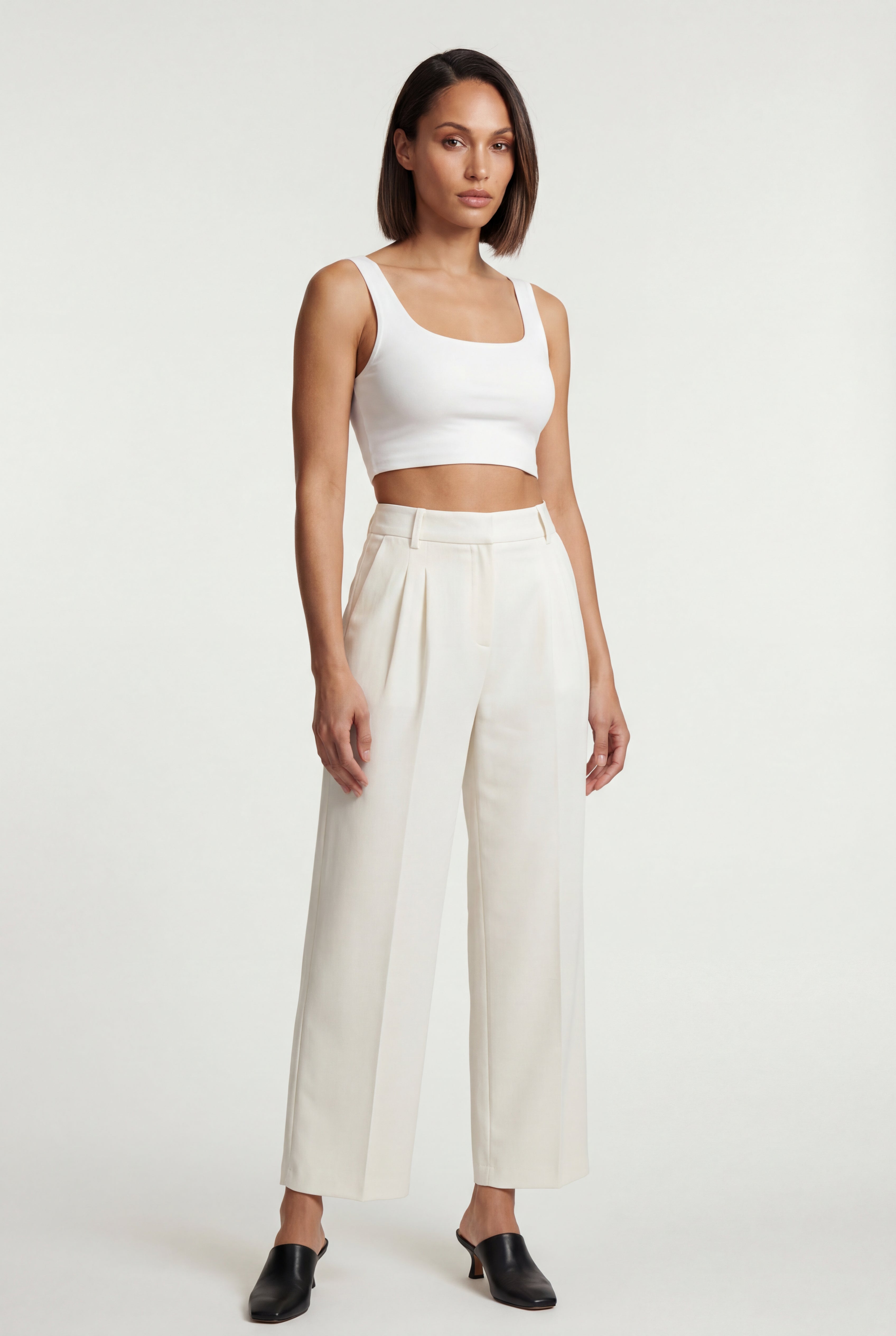 Lia | Wide Leg Office Trousers