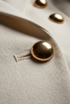 Lia | Women's Gold Button Double-Breasted Tailored Blazer