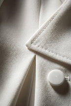Kim | Women's Ivory Double-Breasted Midi Trench Coat Dress