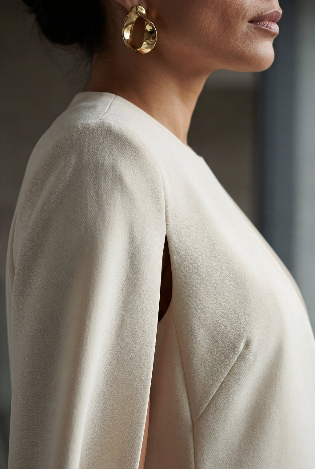 Elcevi | Tailored Cape Blazer with Open Sleeves For Women